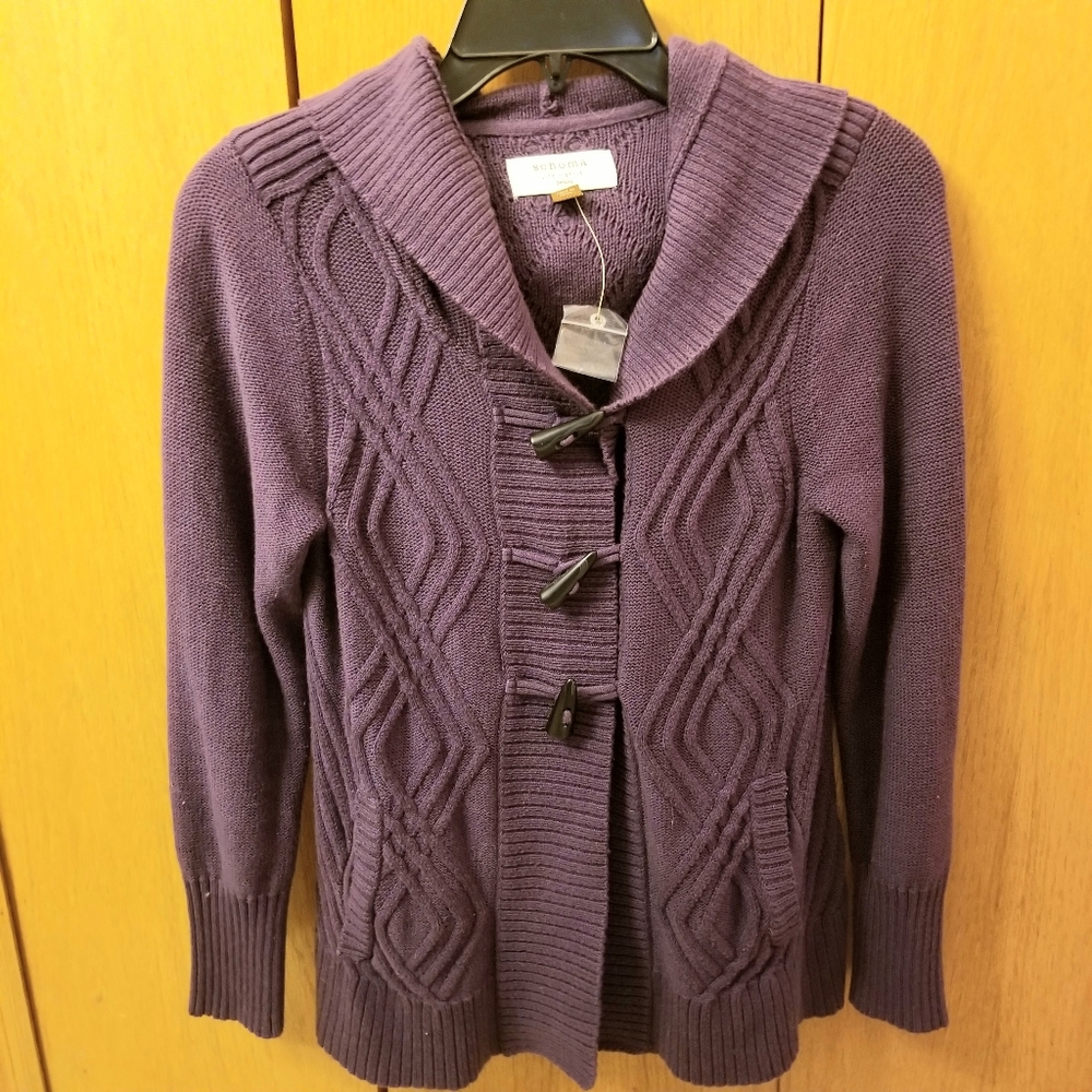NWT Purple Hooded Sweater Pet. Small